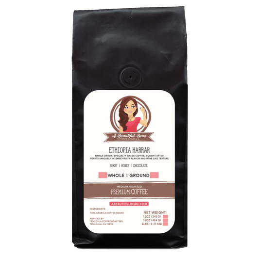 Ethiopian Harrar Coffee Beans, Natural Process Coffee, Subscription Coffee, Arabica Coffee